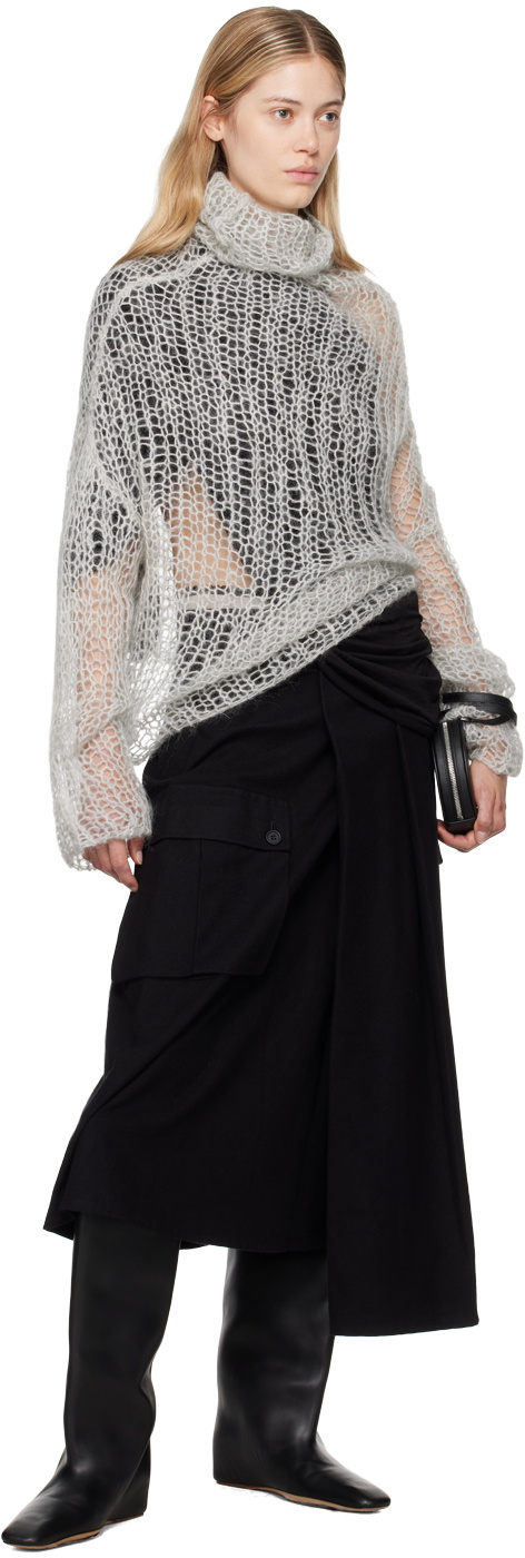 YOHJI YAMAMOTO Gray Dian 2 R-Mohair Turtleneck Yohji Yamamoto