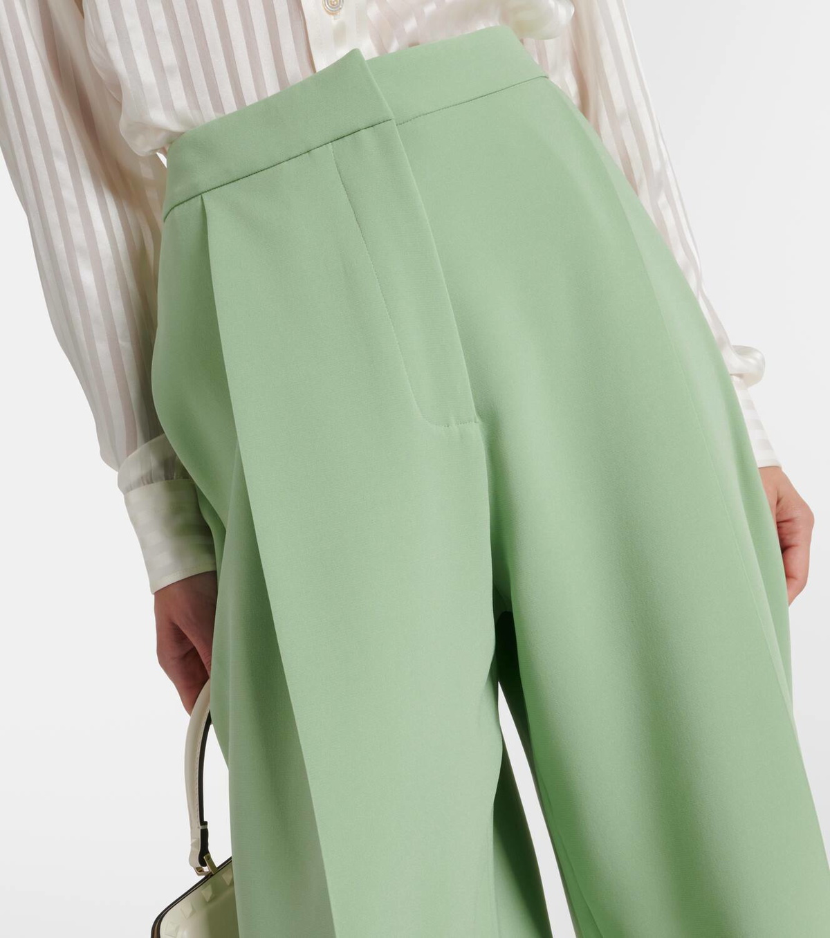 Oscar de la Renta High-rise georgette wide-leg pants