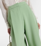 Oscar de la Renta High-rise georgette wide-leg pants