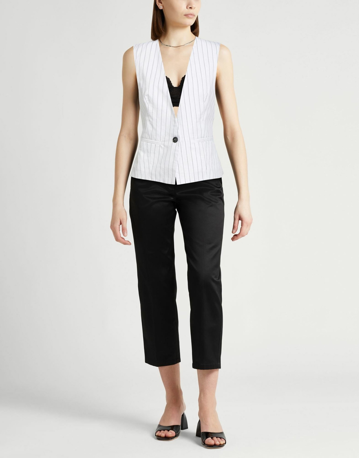 Jucca Womens Tailored Vest in White