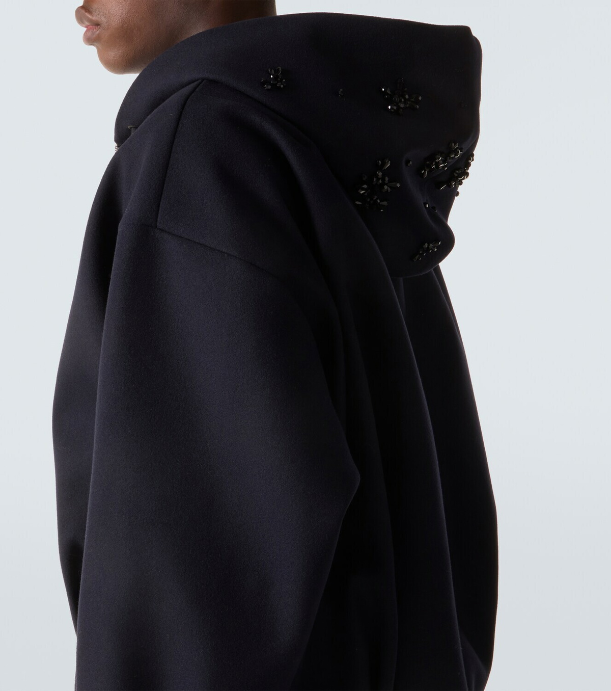 Simone Rocha Embellished wool-blend hoodie