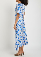 Stella Mccartney Daisy Floral-print Silk Midi Dress Blue