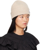 GANNI Beige Fitted Beanie