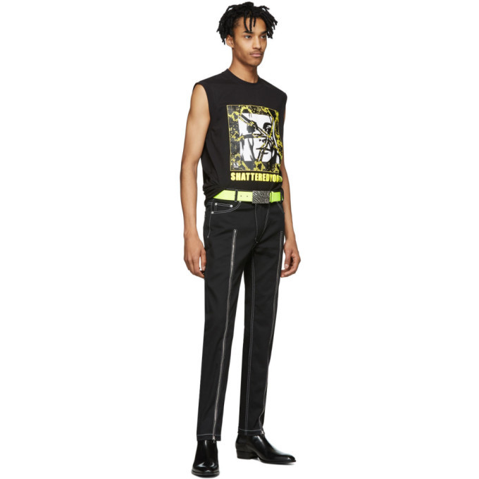 Nomenklatura Studio Yellow Cast Buckle Studded Belt