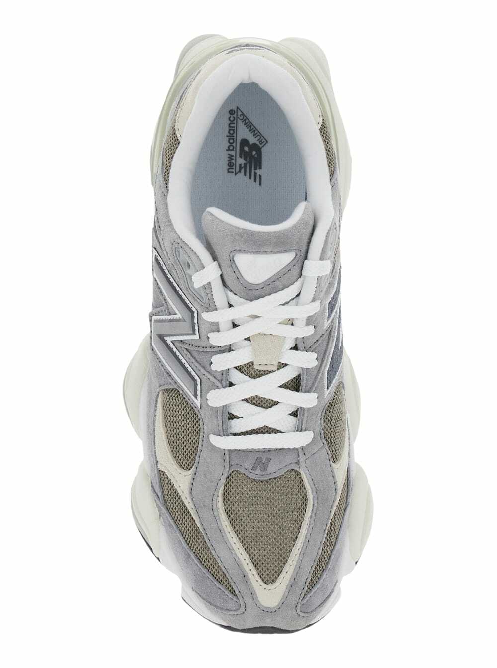 New Balance 9060 Grey Sneaker With Side Logo And Chunky Sole In Suede Unisex