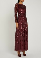Needle & Thread Rosanna Sequin-embellished Tulle Gown Dark Red