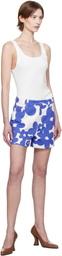 Marni Blue & White Dillies Print Shorts