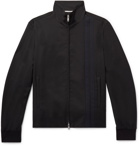 Valentino - Slim-Fit Striped Wool-Blend Track Jacket - Men - Black