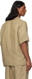 YLÈVE Khaki Linen Poplin Shirt