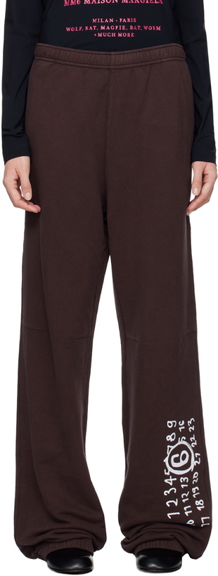 Photo: MM6 Maison Margiela Purple Unbrushed Sweatpants