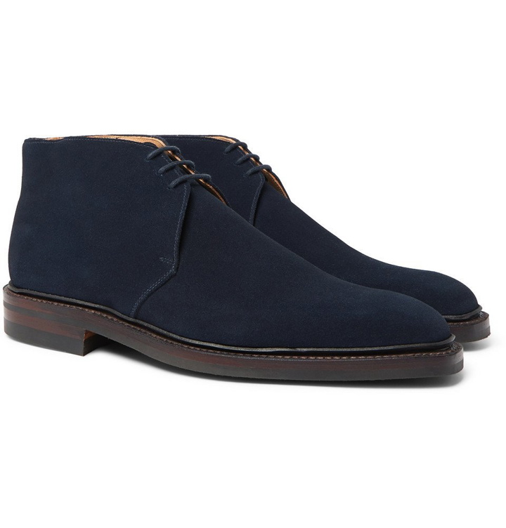 Photo: George Cleverley - Nathan Suede Chukka Boots - Men - Blue