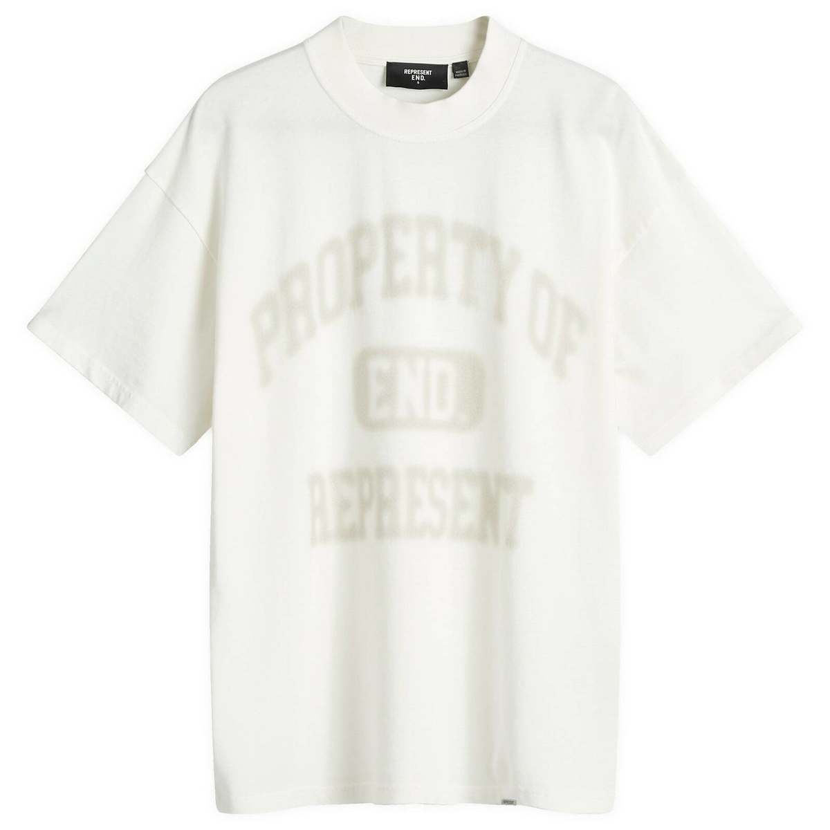 END. x Represent Property Of T-Shirt in Flat White