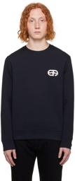 Emporio Armani Navy Embroidered Sweatshirt
