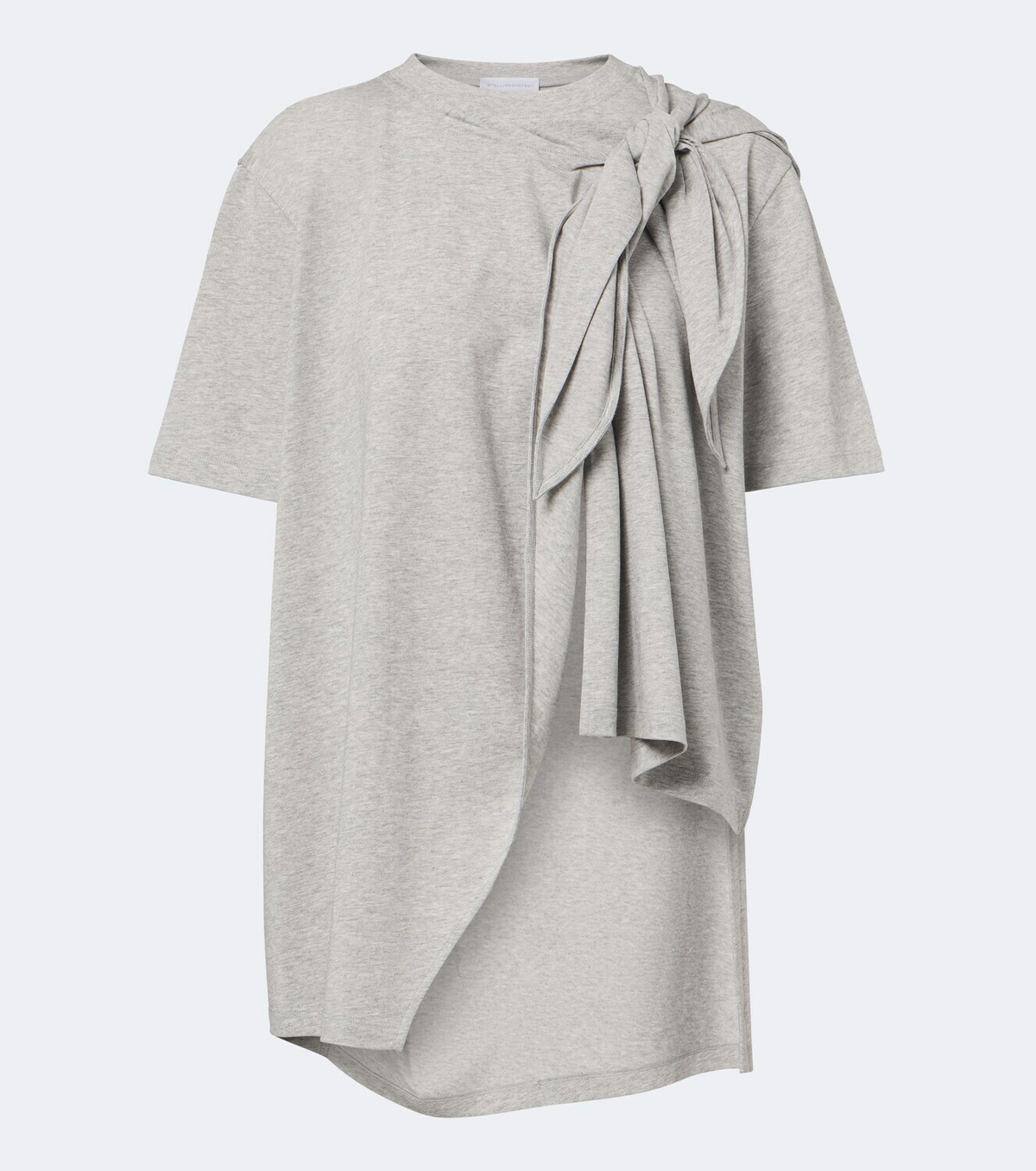 Stella McCartney Draped asymmetric cotton jersey top