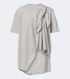 Stella McCartney Draped asymmetric cotton jersey top