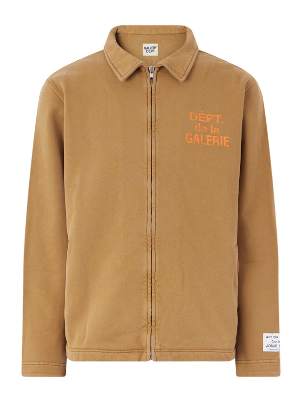 Photo: Gallery Dept. - Montecito Logo-Print Cotton-Jersey Jacket - Brown