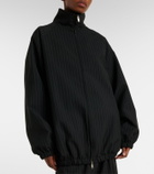 The Frankie Shop Baxter oversized pinstripe blouson jacket