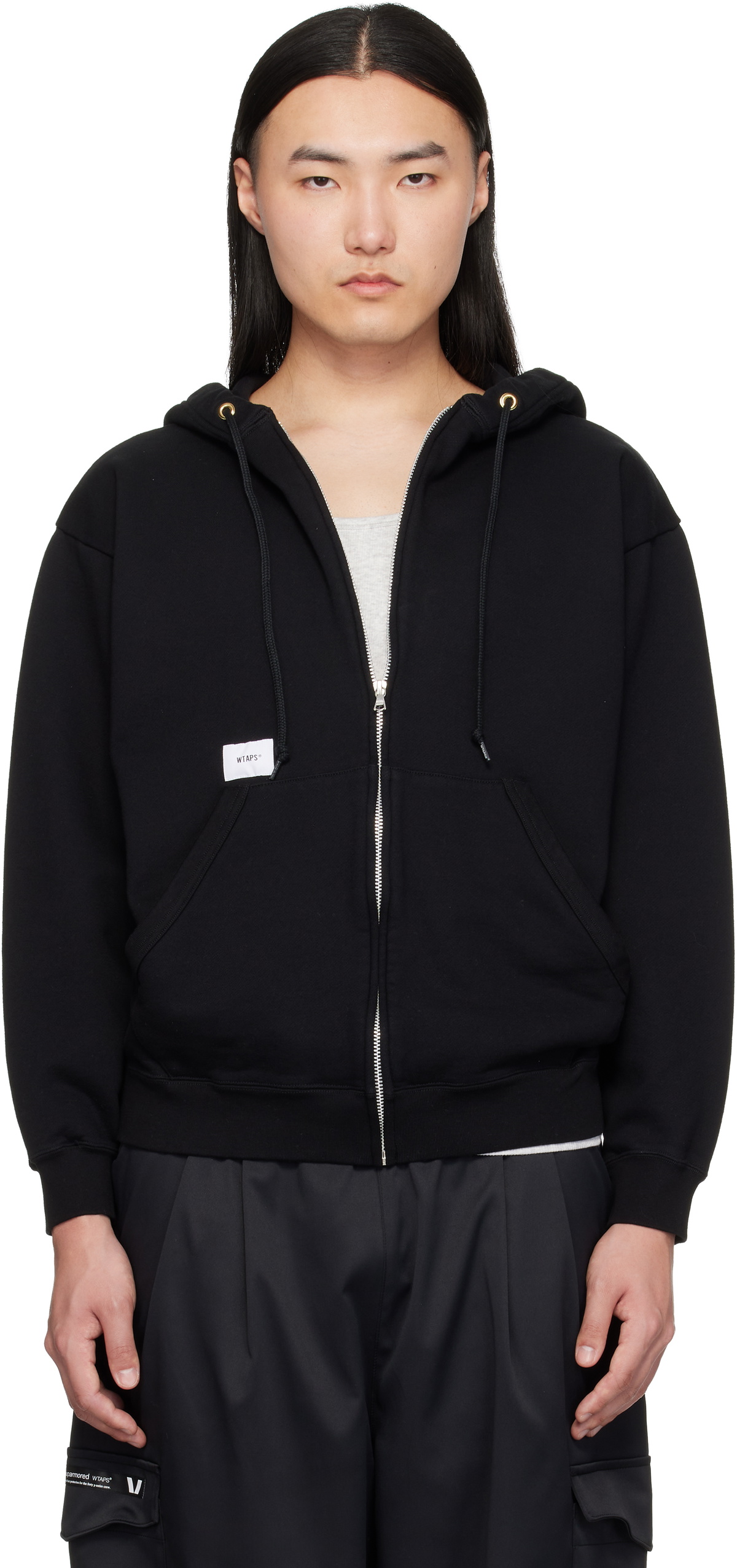 WTAPS Men's Throwdy Zip Hoody in Light Gray WTAPS