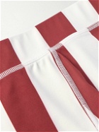 Y,IWO - Hardwear Logo-Print Striped Stretch-Jersey Cycling Shorts - Red
