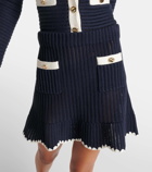 Self-Portrait Scalloped crochet miniskirt