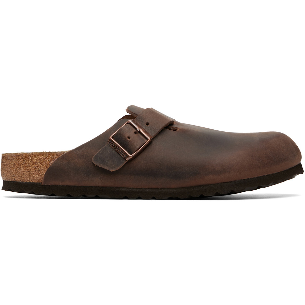 Birkenstock Brown Regular Boston Oiled Leather Slip-on Loafers