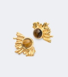 Ysso Crescent Sun 24kt gold-plated earrings