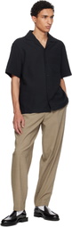 Hugo Black Oversized-Fit Structured Cotton Shirt