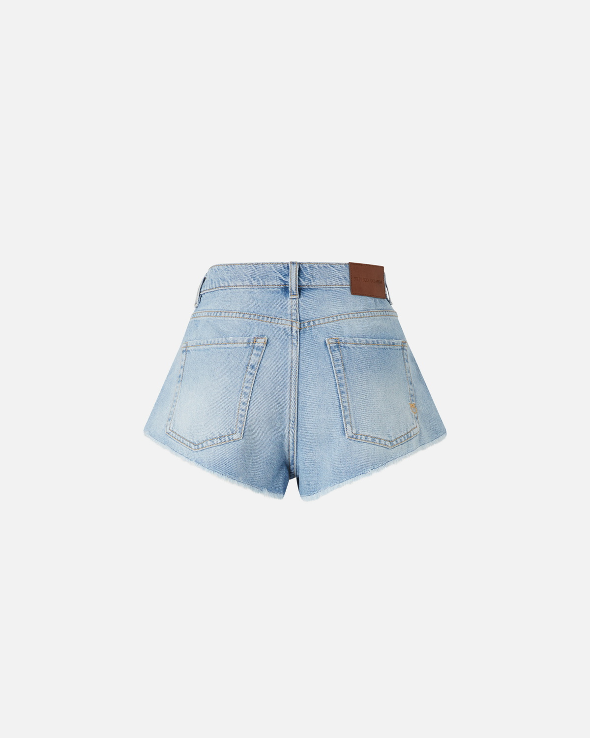 Pinko Shorts In Frayed Light Denim Light Wash