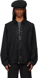 TAKAHIROMIYASHITA TheSoloist. Black Zip Up Brit Jacket