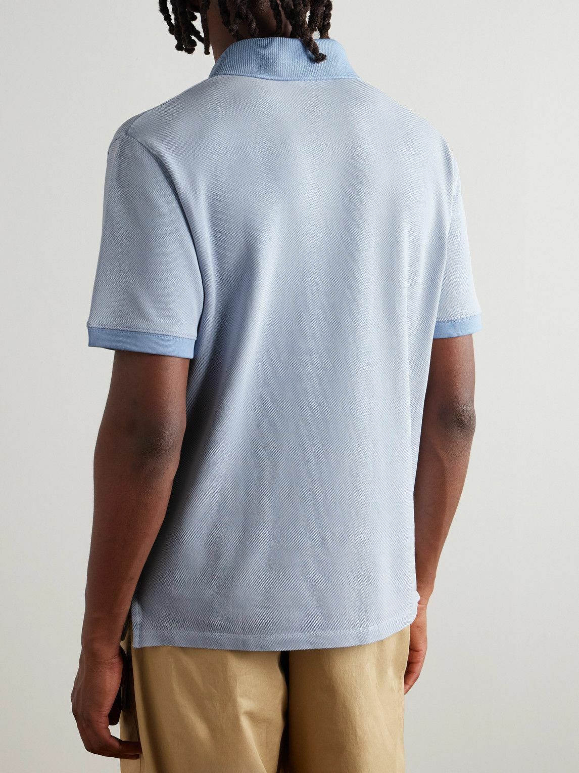 LOEWE - Logo-Embroidered Cotton-Piqué Polo Shirt - Blue