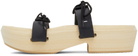 Maison Margiela Black Leather Clog Sandals