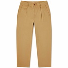 FrizmWORKS Men's OG Haworth One Tuck Trousers in Beige