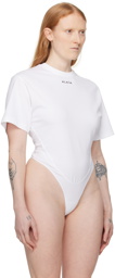 ALAÏA White Embroidered Bodysuit