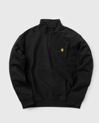 Carhartt Wip Half Zip American Script Sweatshirt Black - Mens - Sweatshirts|Zippers