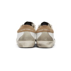 Golden Goose White and Brown Lizard Superstar Sneakers