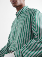 LOEWE - Striped Cotton-Poplin Shirt - Green