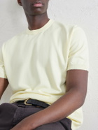 Boglioli - Garment-Dyed Ribbed-Knit Cotton-Jersey T-Shirt - Yellow