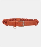 Loro Piana - Leather and cashmere dog collar