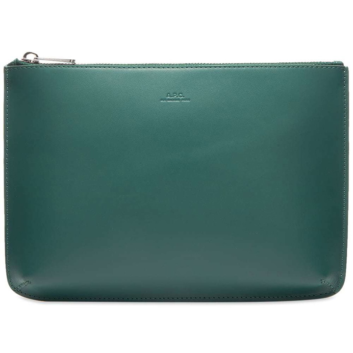 Photo: A.P.C. Jacob Leather Zip Pouch