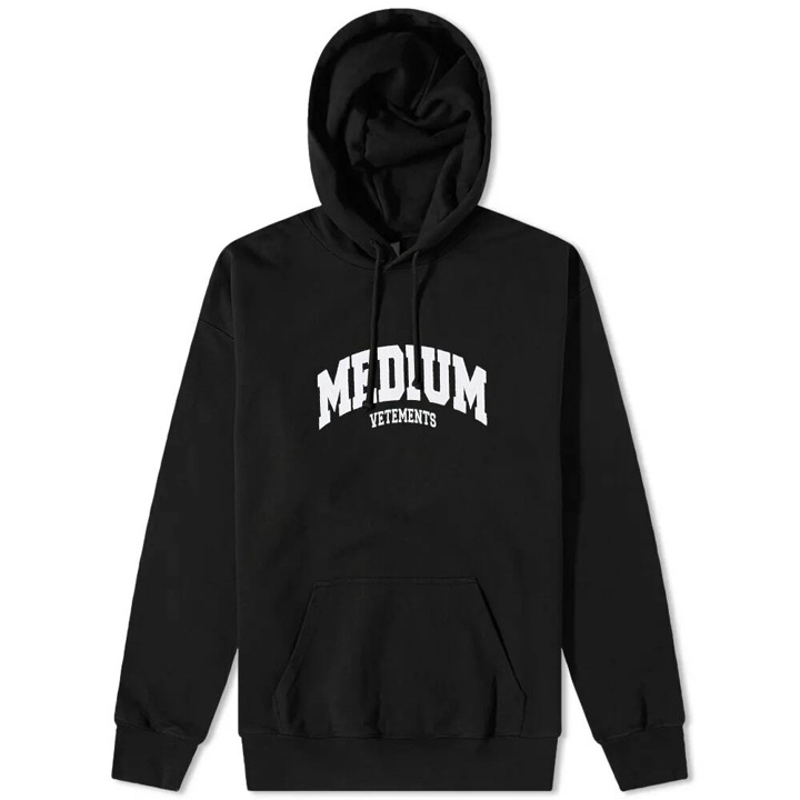 Photo: Vetements Men's Medium Logo Popover Hoody in Black