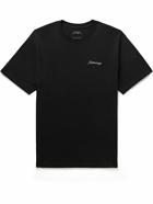 Saturdays NYC - Logo-Embroidered Cotton-Jersey T-Shirt - Black
