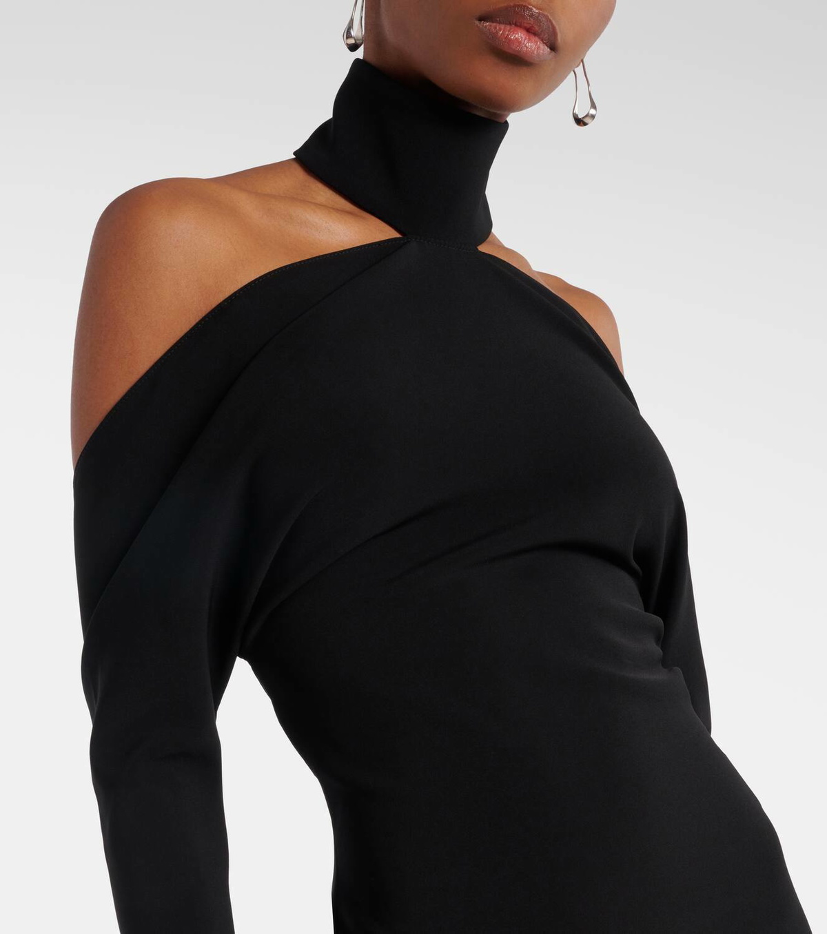 Courrèges Circle open-back high-neck gown