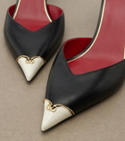 Valentino Garavani D'Orsay Heartip leather pumps