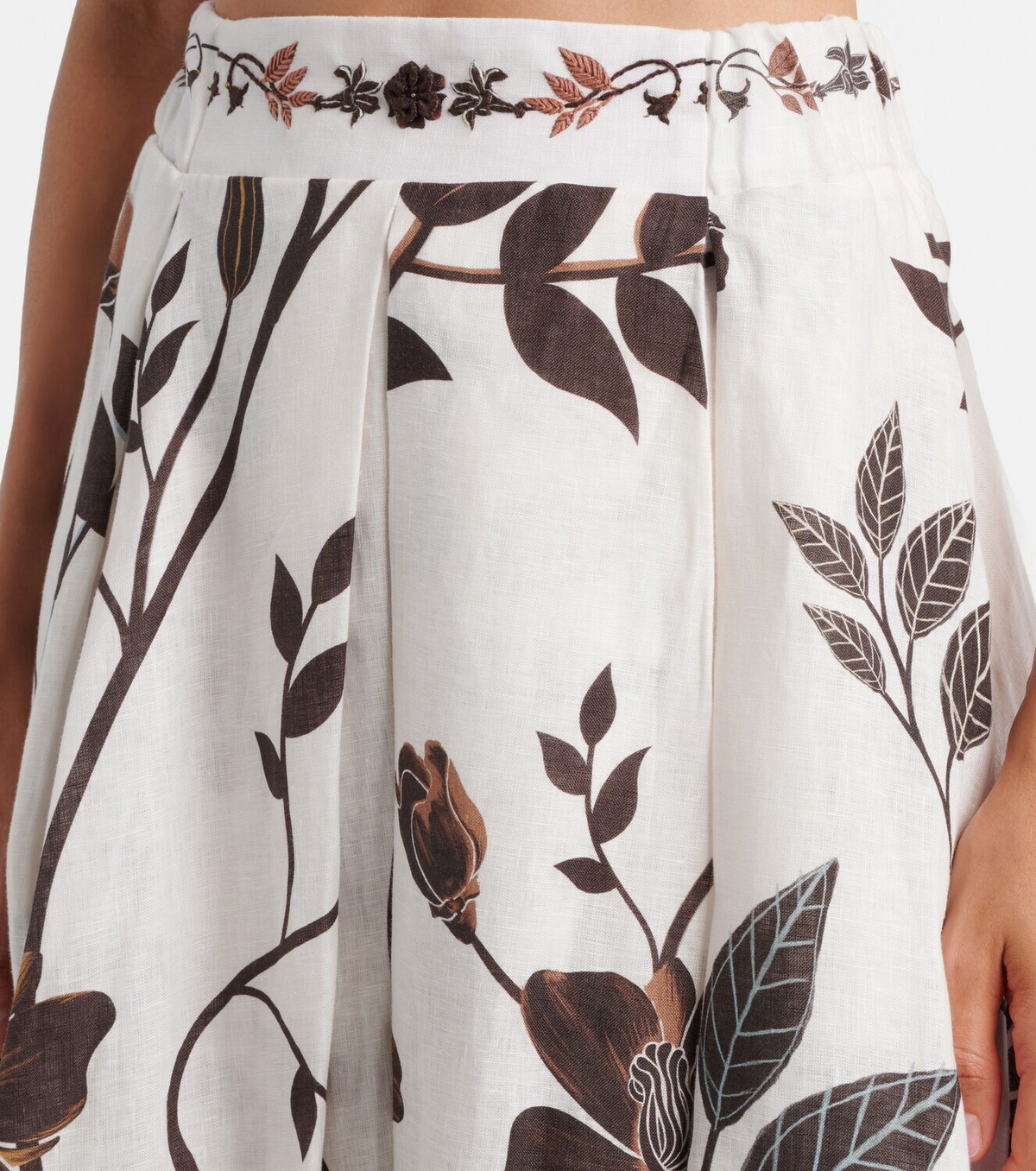 Agua by Agua Bendita Delta floral linen maxi skirt