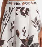Agua by Agua Bendita Delta floral linen maxi skirt