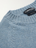 TOM FORD - Slim-Fit Cashmere and Cotton-Blend Sweater - Blue