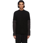 The Viridi-anne Black Wool Zip Sleeve Sweater