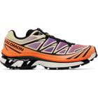 Salomon Orange & Purple XT-6 Sneakers