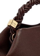Ganni Bou Small Grained Leather top Handle bag - Brown - One Size