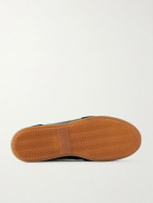 Mr P. - Suede-Trimmed Leather Sneakers - Black